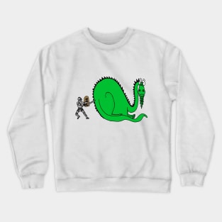 Funny Knight and Dragon Crewneck Sweatshirt